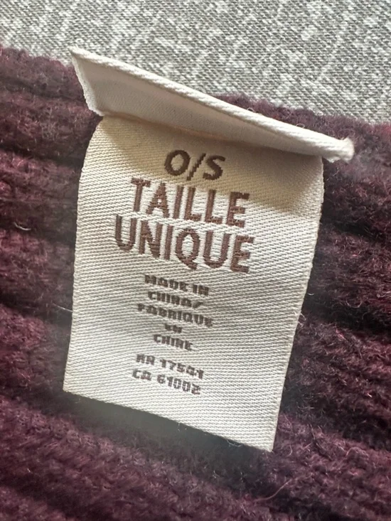 UGG Plum Knit Scarf O/S Cable Knit Chunky Cozy Winter Wrap Shawl - Picture 3 of 9